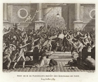 Jacques de Flesselles død af Prieur
