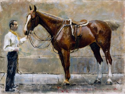 Hest og brudgom af Prince Paul Petrovic Troubetzkoy