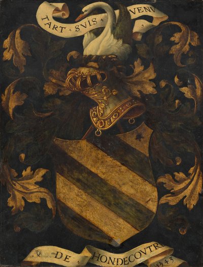 Crested våbenskjold [omvendt] af Probably Antwerp 16th Century