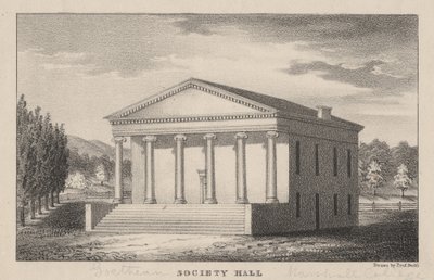 Goethean Society Hall, Marshall College, Mercersberg, PA, 1830 af Prof. Budd