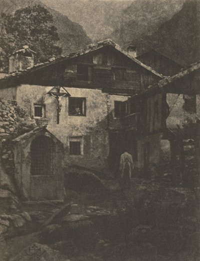 Kameraarbejde: A Village Corner, 1906. af Professor Hans Watzek
