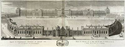 Udsigt over Catherine Palace i Tsarskoye Selo, 1761 af Prokofy Artemyevich Artemyev