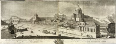 Udsigt over Grand Oranienbaum Palace, 1761 af Prokofy Artemyevich Artemyev