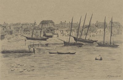 Fiskerbyen St. Ives af Prosper Alphonse Isaac