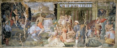 Historier om pave Sylvester og kejser Konstantin, af Prospero Fontana (1512-1597), fresco, sal, Palazzina della Viola, Bologna, Italien af Prospero Fontana