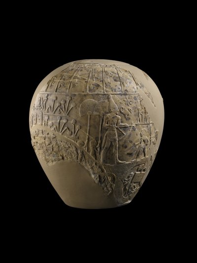 Skorpionkongens hoved, 3100-3000 f.Kr. (kalksten) af Protodynastic Period Egyptian