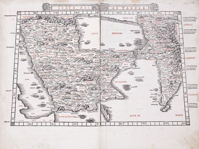 Det sjette kort over Asien af Ptolemy