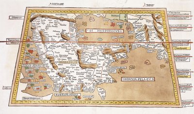 Sjette Asie Tabula, 1541 af Ptolemy