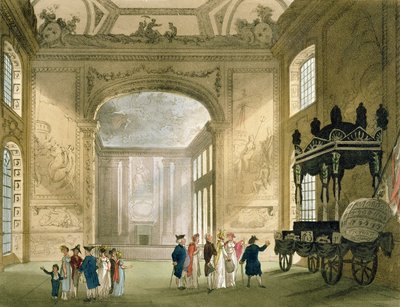 Greenwich Hospital fra Ackermanns Microcosm of London (print) af Pugin and Rowlandson
