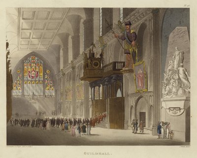Guildhall af Pugin and Rowlandson