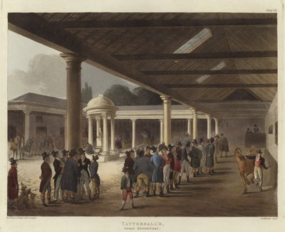 Tattersalls Hestelager af Pugin and Rowlandson