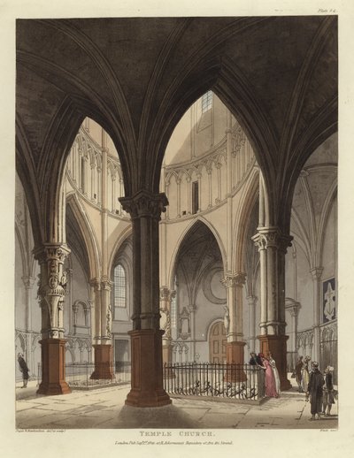 Tempel Kirke af Pugin and Rowlandson