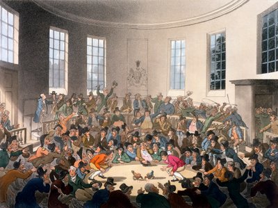 The Royal Cockpit, Birdcage Walk, St James, illustration fra 