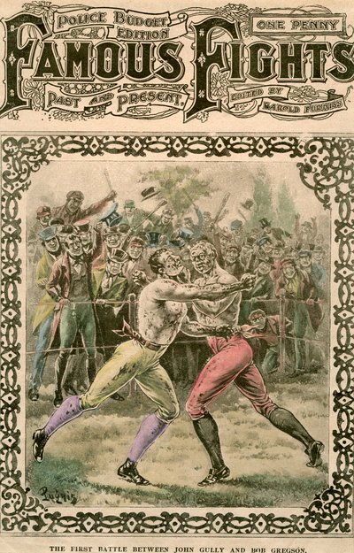 Det første slag mellem John Gully og Bob Gregson, 1807 slutningen af det 19. eller begyndelsen af det 20. århundrede. af Pugnis