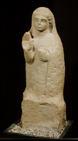 Begravelsesstela i form af en statuette, 4.-3. århundrede f.Kr. (kalksten) af Punic Punic