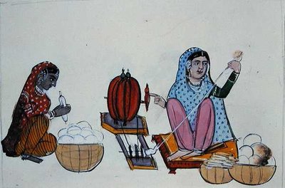 Bomuldsmølle (Behna) ca. 1890 (akvarel på papir) af Punjabi School