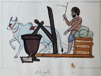 Oliemølle, ca. 1890 (akvarel på papir) af Punjabi School