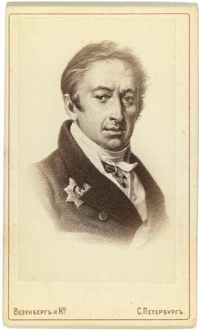 Portræt af forfatteren og historikeren Nikolay M. Karamzin 1766-1826 af Pyotr Fyodorovich Borel