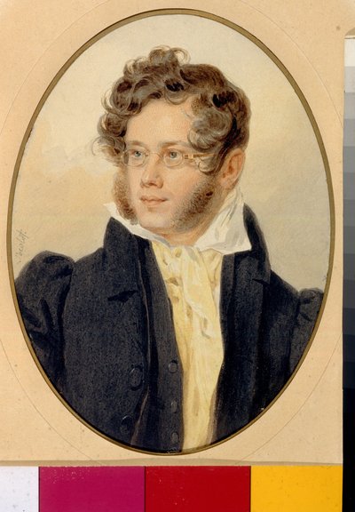 Portrait du Prince Piotr Andreievitch Viazemski (Pierre Wiazemsky) (1792-1878), poete russe (Portræt af digteren Prince Pyotr A. Vyazemsky). Oeuvre de Pyotr (Piotr) Fyodorovich Sokolov (Pierre Sokolov) (1791-1848) af Pyotr Fyodorovich Sokolov