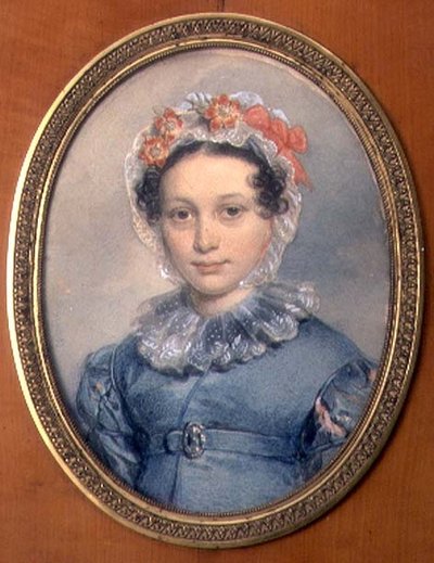 Portræt af grevinde Sofia Stepanovna Shcherbatova (1798-1885) af Pyotr Fyodorovich Sokolov
