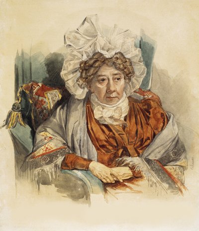 Portræt af Natalia Kirillovna Zagryazyskaya født Razumovskaya 1747-1837, 1821 af Pyotr Fyodorovich Sokolov