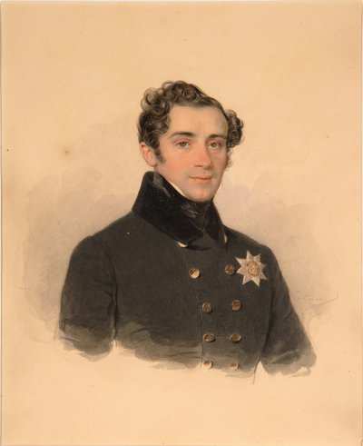 Portræt af prins Alexander Fyodorovich Golitsyn 1796-1864, 1838 af Pyotr Fyodorovich Sokolov