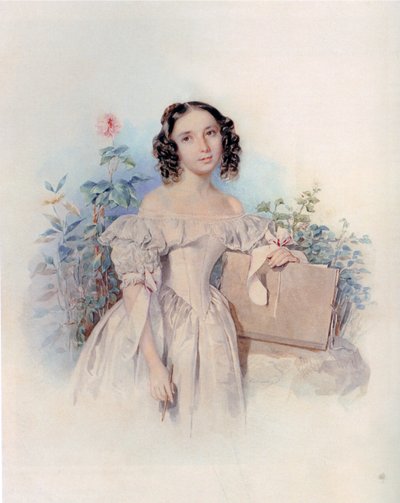 Portræt af prinsesse Helen Biron von Curland, født Meshcherskaya 1818-1843, 1830