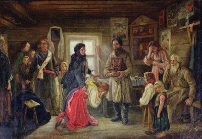 Før ægteskabet, ca. 1900 (olie på lærred) af Pyotr Ivanovich Tselebrovski