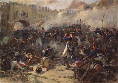 Slaget ved Smolensk i august 1812, 1956 af Pyotr Ivanovich Zhigimont