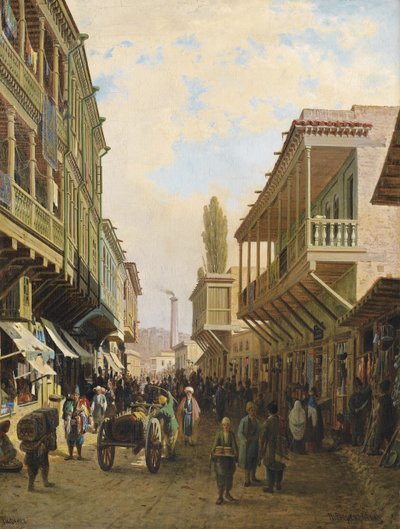 En gade i Tiflis af Pjotr ​​​​Petrowitsch Wereschtschagin