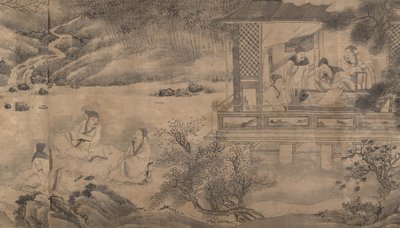 Digtere samles i orkidépavillonen, dateret 1607. af Qian Gong