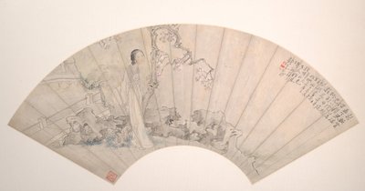 En skønhed, dateret 1876. af Qian Huian