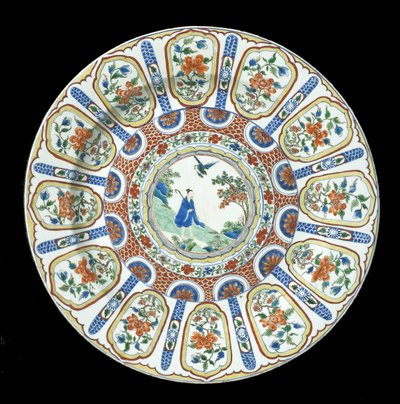 Et stort verte Imari-fad, Kangxi-perioden, 1662-1722 (porcelæn) af Qing Dynasty Chinese School