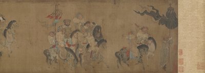 Cai Wenji vender tilbage til Kina, 17.-18. århundrede af Qing Dynasty Chinese School