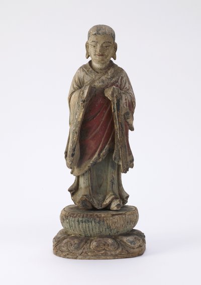 Figur af munken A-nan (Ananda) af Qing Dynasty Chinese School