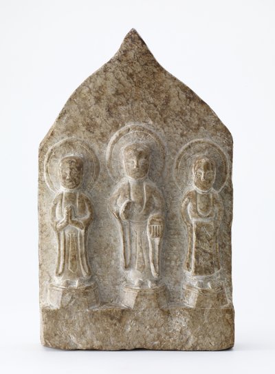 Forfalskning af en lille buddhistisk tablet af Qing Dynasty Chinese School