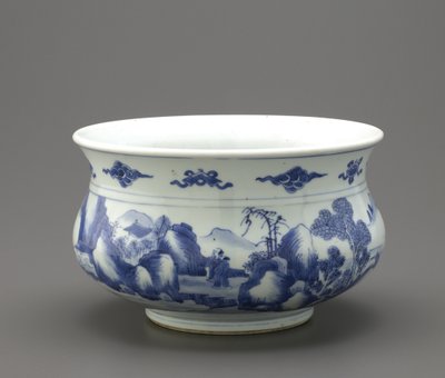 Røgelsebrænder, Jingdezhen, Jiangxi-provinsen (keramik) af Qing Dynasty Chinese School