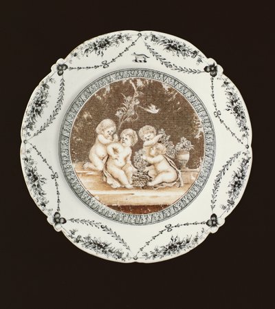 Sideplade, Qianlong periode, ca. 1782 (porcelæn) af Qing Dynasty Chinese School