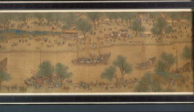 Spring Festival on the River (detaljer), håndscroll af Qing Dynasty Chinese School