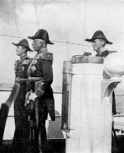 The Duke of Connaught med Commodores Keppel og Crampton, 1907 1908. af Queen Alexandra