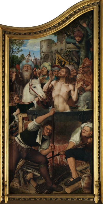 Altertavle for Snedkerlauget (olie på panel) af Quentin Massys or Matsys