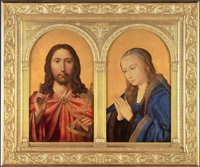 Diptykon: Kristus og Jomfruen, mellem 1500 og 1550 af Quentin Massys or Metsys