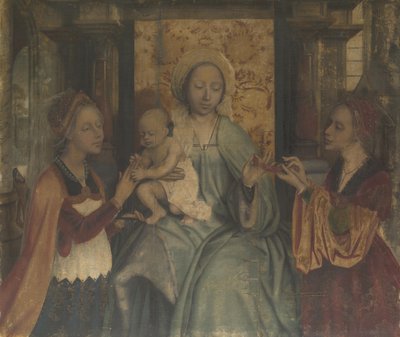 Jomfruen og barnet med de hellige Barbara og Catherine, ca. 1518-1525 af Quentin Massys or Metsys