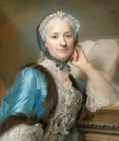 Portræt af Madame Anne-Jeanne Cassanéa de Mondonville, født Boucon (1708-1780) af Quentin de la Latour