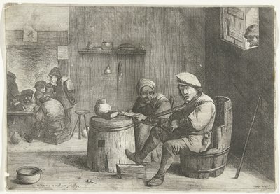 Violinspiller i en bar af Quirin Boel
