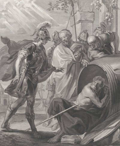 Mødet mellem Diogenes af Sinope og Alexander den Store, 1784. af Quirin Mark