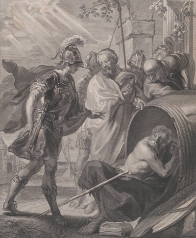 Mødet mellem Diogenes af Sinope og Alexander den Store, 1784. af Quirin Mark