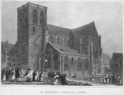 St. Martins Kirke, Liège, 1850 af R. Brice