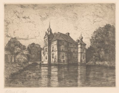 Castle De Cannenburgh (original titel på objektet) af R. Cleve (signed by artist)