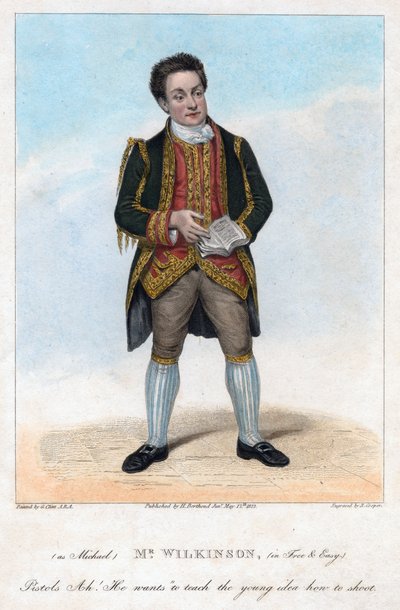 Mr. Wilkinson som Michael i Free and Easy, 1822. af R. Cooper
